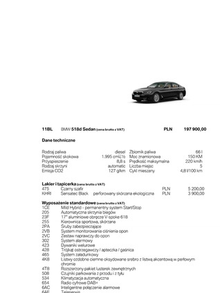 BMW Seria 5 cena 159900 przebieg: 29000, rok produkcji 2021 z Gdańsk małe 121